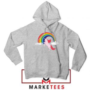 Rainbow Unicorn Sport Grey Hoodie