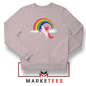 Rainbow Unicorn Sport Grey Sweatshirt