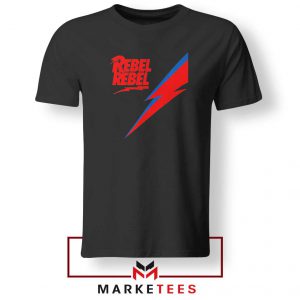 Rebel Rebel David Bowie Black Tshirt