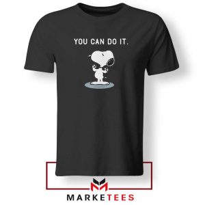 Snoopy You Can Do It Black Tshirt