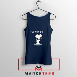 Snoopy You Can Do It Navy Blue Tank Top