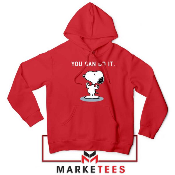 Snoopy You Can Do It Red Hoodie