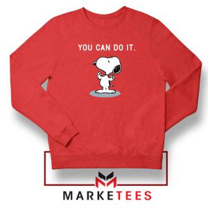 Snoopy You Can Do It Red Sweatshirt