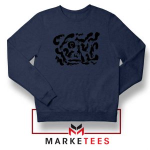 Squiggle Of Squirrels Navy Blue Sweatshirt