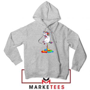 Unicorn Fart Rainbow Sport Grey Hoodie