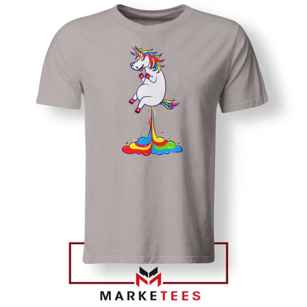 Unicorn Fart Rainbow Sport Grey Tshirt