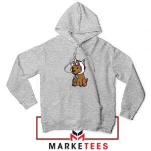 Vizsla Unicorn Hat Sport Grey Hoodie