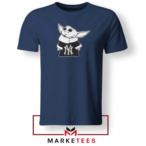 Baby Yoda Yankees Navy Blue Tshirt
