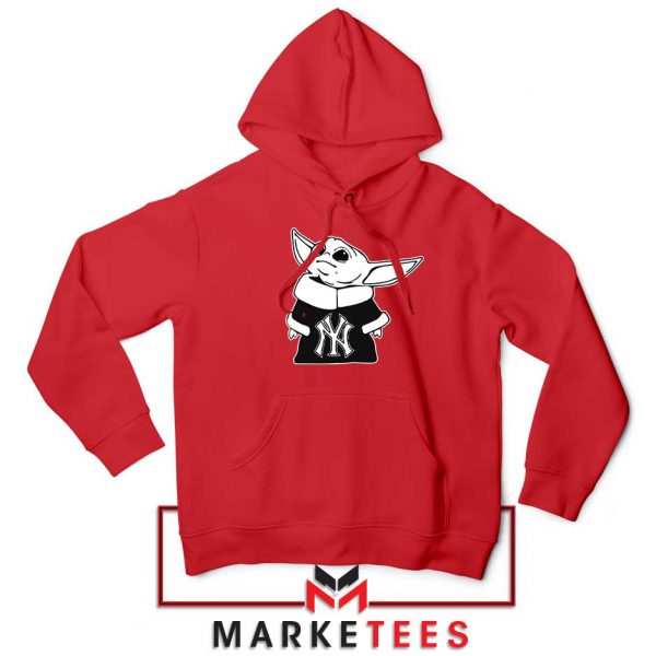 Baby Yoda Yankees Red Hoodie