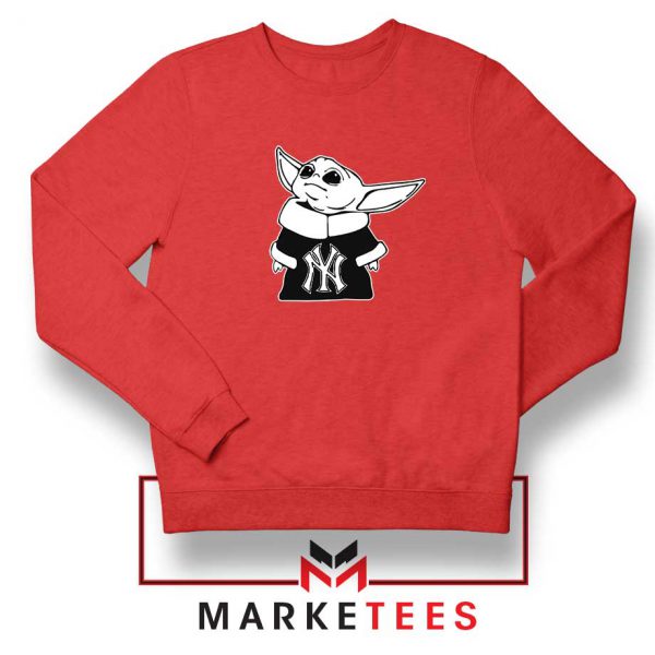 Baby Yoda Yankees Red Sweatshirt