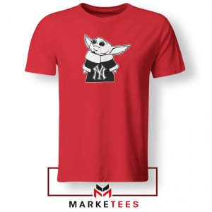 Baby Yoda Yankees Red Tshirt