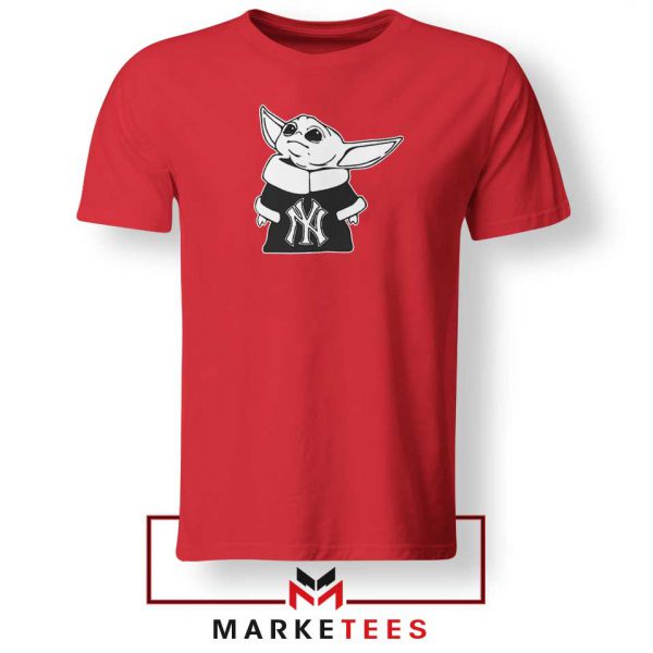 Baby Yoda Yankees Red Tshirt