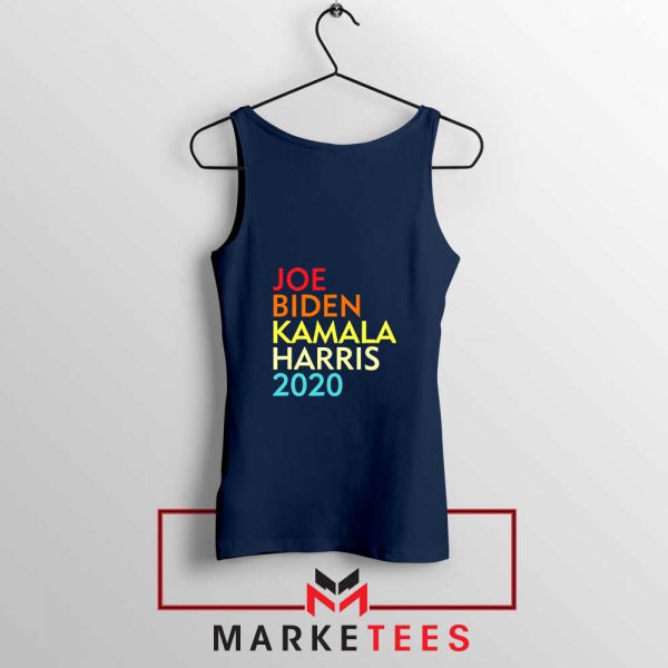 Biden Harris Nasty Woman Navy Blue Tank Top