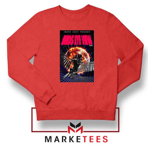 Birds Eye View Red Sweatshirt