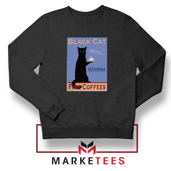 Black Cat Coffee Black Sweatshirt