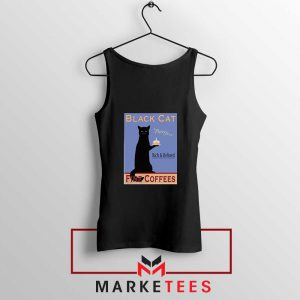 Black Cat Coffee Black Tank Top