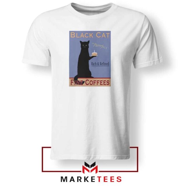 Black Cat Coffee Tshirt Cheap Animal Cute Tee Shirts - Ultimate