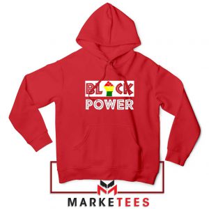 Black Power Rainbow Fist Red Hoodie