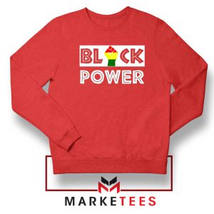 Black Power Rainbow Fist Red Sweatshirt