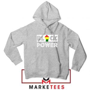 Black Power Rainbow Fist Sport Grey Hoodie