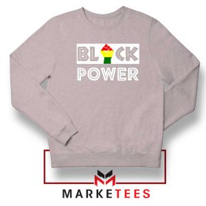 Black Power Rainbow Fist Sport Grey Sweatshirt
