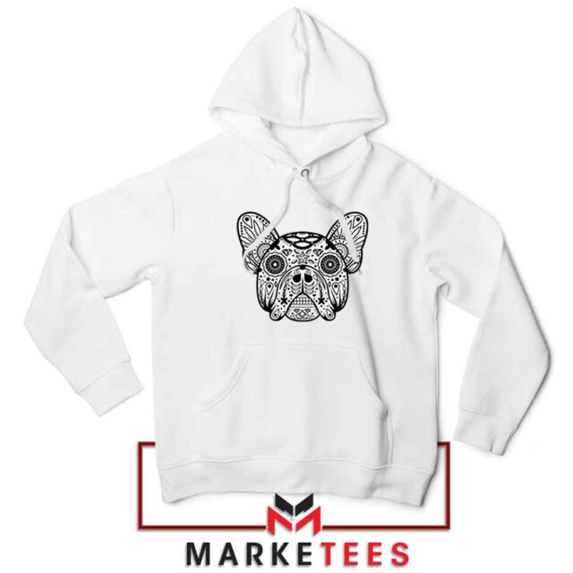 Bulldog Skull Floral Hoodie