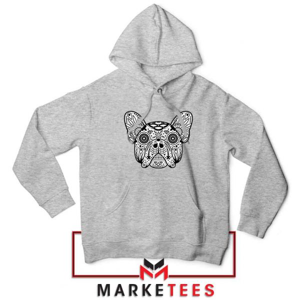 Bulldog Sugar Skull Sport Grey Hoodie