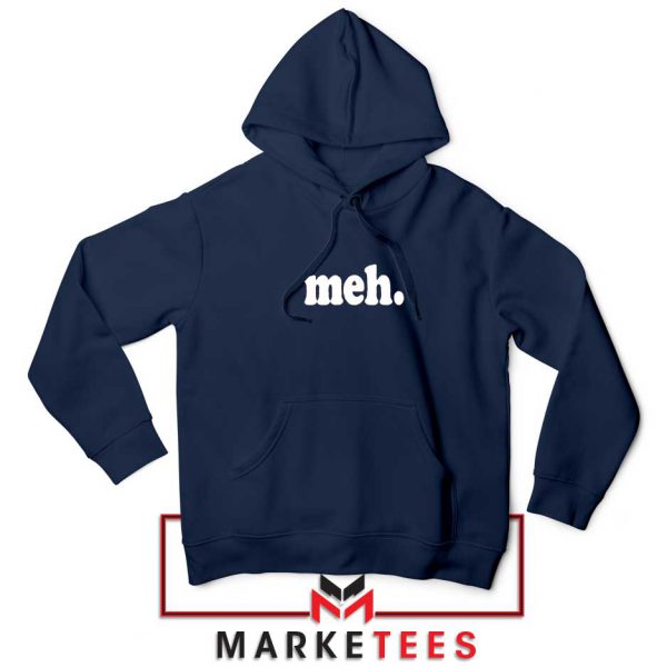 Cheap Meh Navy Blue Hoodie