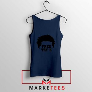 Free Tay K Rapper Navy Blue Tank Top