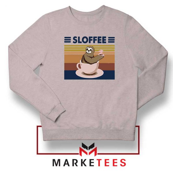 Funny Sloffee Sport Grey Sweatshirt