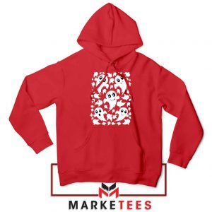 Halloween Ghosts Red Hoodie