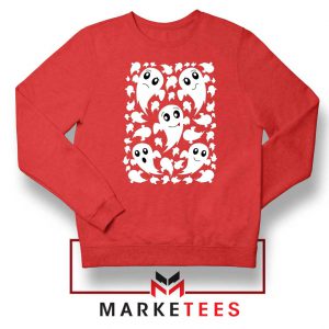 Halloween Ghosts Red Sweatshirt