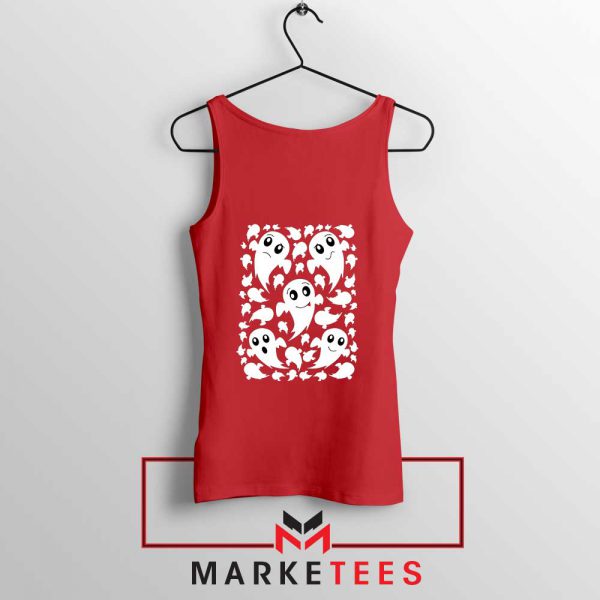 Halloween Ghosts Red Tank Top