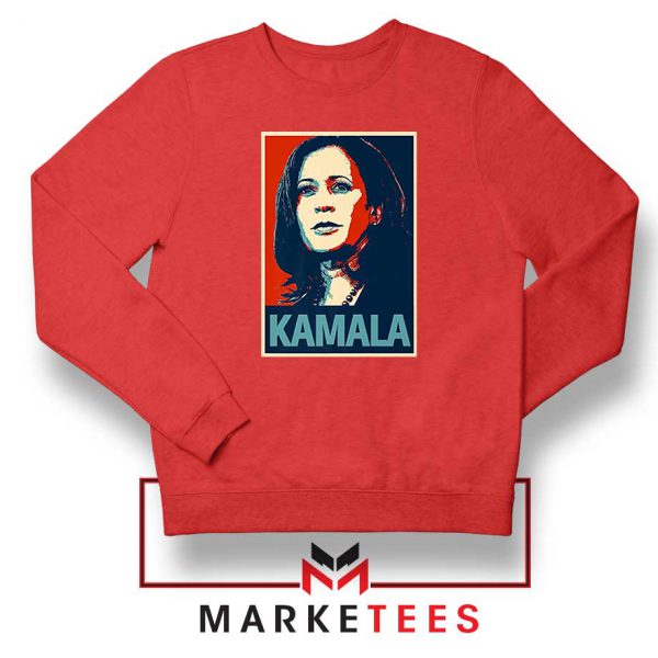 Kamala Harris Poster Red Sweatshirt
