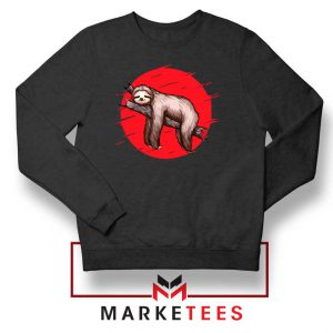 Lazy Sloth Black Sweatshirt