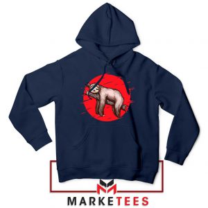 Lazy Sloth Navy Blue Hoodie