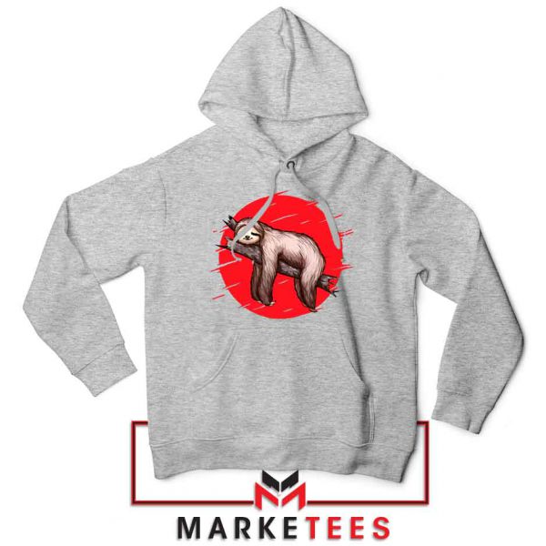 Lazy Sloth Sport Grey Hoodie