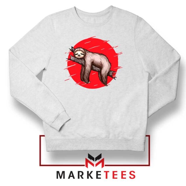 Relaxed Sloth Graphic Sweatshirt