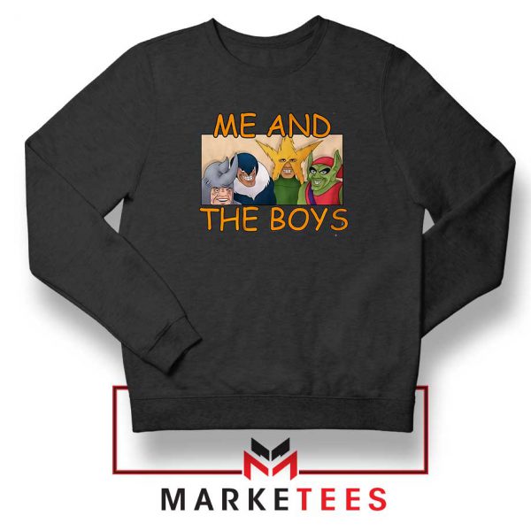 Me And The Boys Graphic Black Sweatshirt
