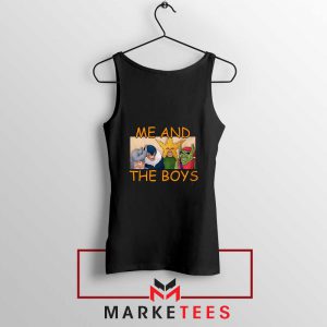 Me And The Boys Graphic Black Tank Top