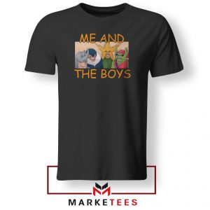 Me And The Boys Graphic Black Tshirt