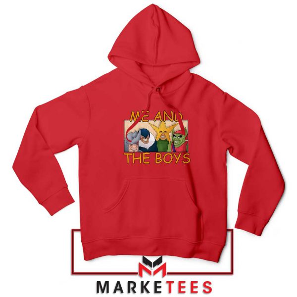 Me And The Boys Graphic Red Hoodie