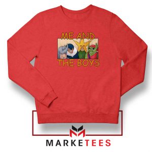 Me And The Boys Graphic Red Sweatshirt