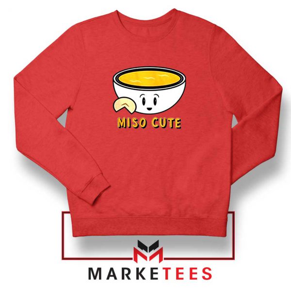 Miso Cute Red Sweatshirt