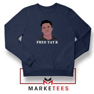Rapper Free Tay K Navy Blue Sweatshirt