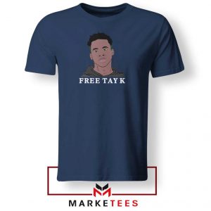 Rapper Free Tay K Navy Blue Tshirt