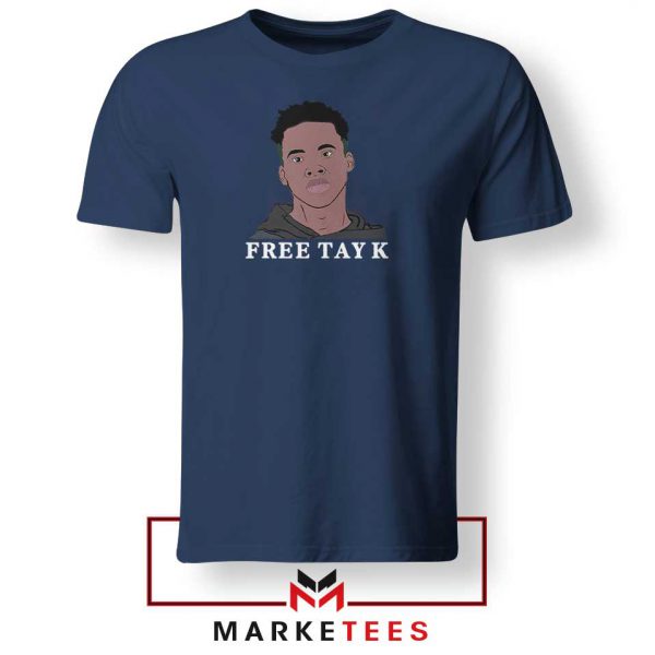 Rapper Free Tay K Navy Blue Tshirt