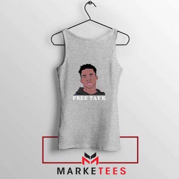 Rapper Free Tay K Sport Grey Tank Top