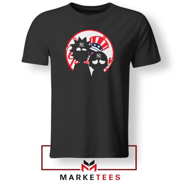 Rick and Morty New York Yankees Tshirt Baseball Tee Shirts - ⁠Passionately