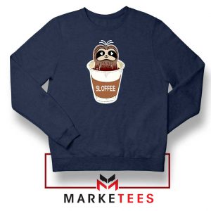 Sloffee Pocket Navy Blue Sweatshirt